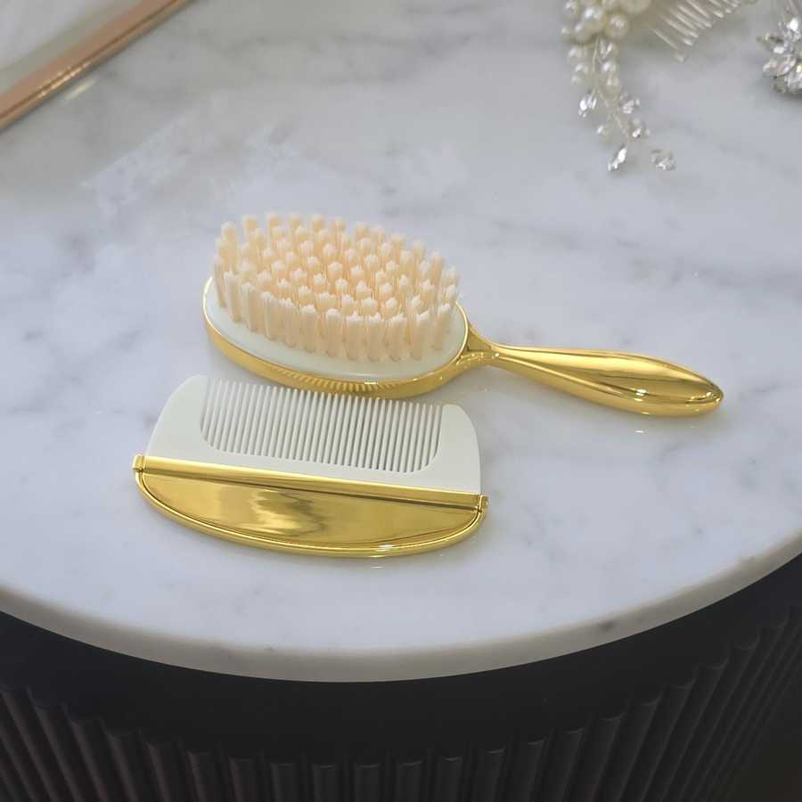 Gold plated Baby Brush Set