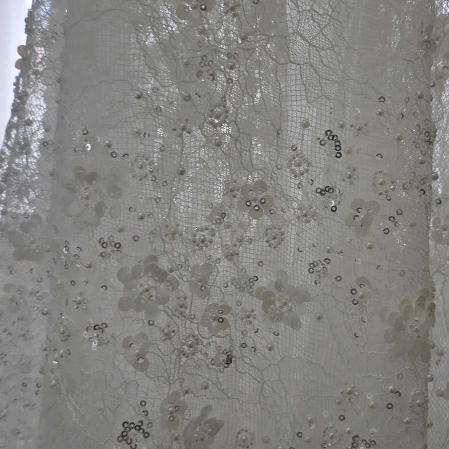 Lace beaded Baptism Gown