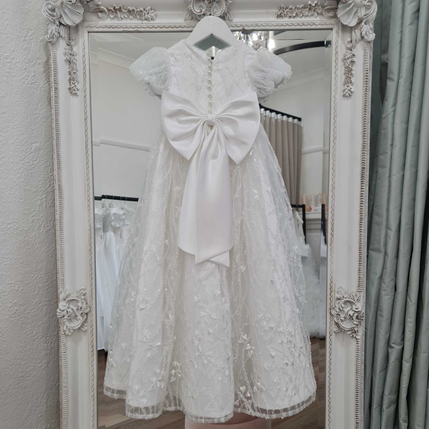 beaded Lyla Christening Gown