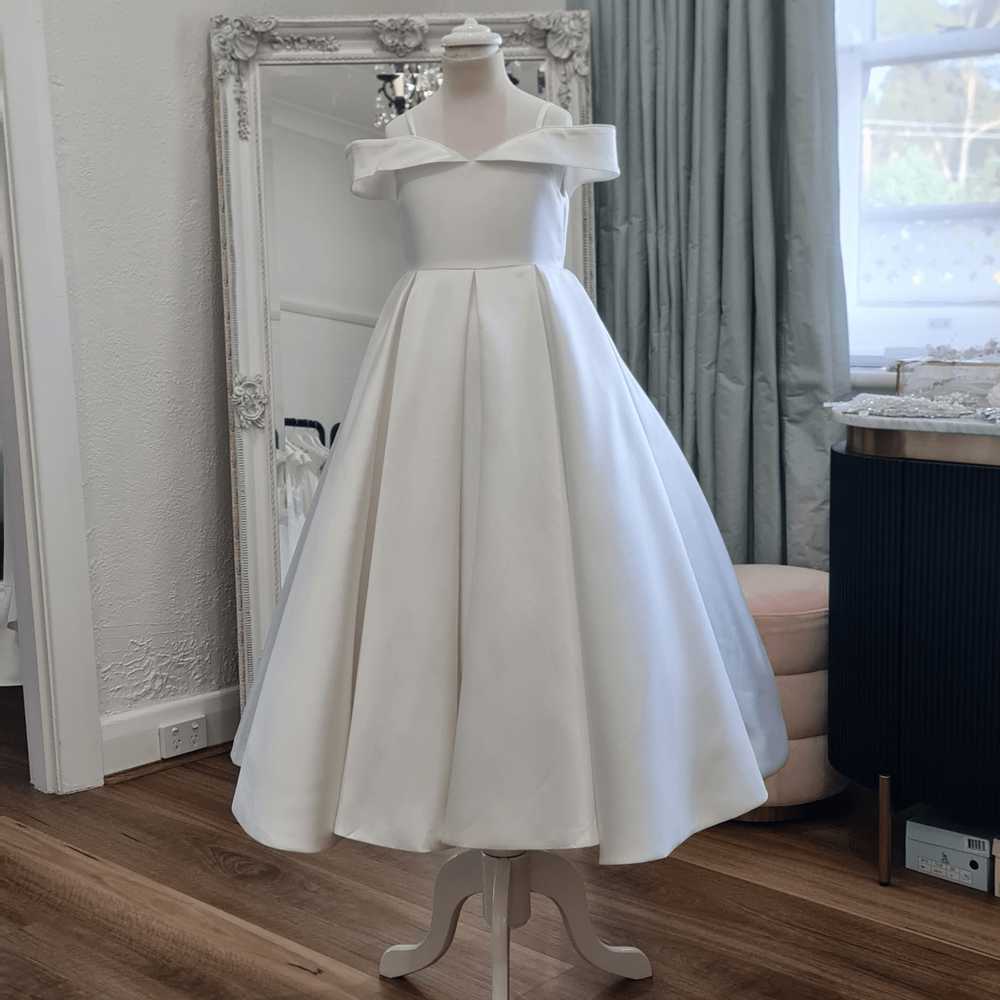 Chiara Off The Shoulder Flower Girl Dress