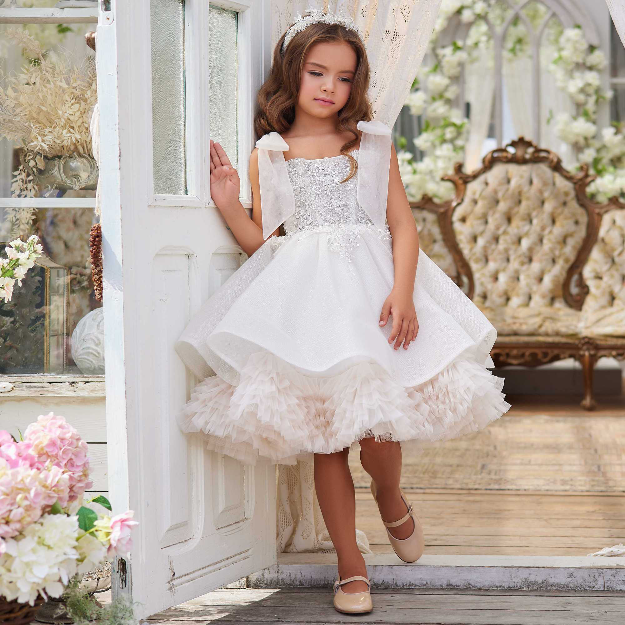 Luna European flowergirl dresses in Melbourne | Mini Treasure Kids