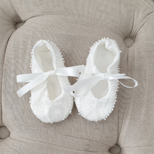 Baby girl baptism on sale shoes